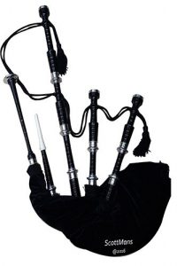 Bagpipe Black Mounts Full Nickel Silver