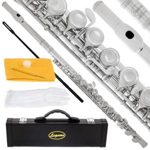 Lazarro Flute Professional Argent Nickel Fermé Trou C